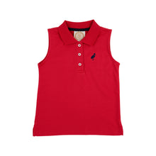 Load image into Gallery viewer, Sleeveless Anna Price Polo - Richmond Red w/ Nantucket Navy
