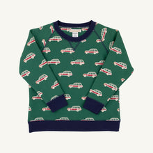 Load image into Gallery viewer, Smitty Sweatshirt - Windsor Wagon (Grier Green) w/ Nantucket Navy
