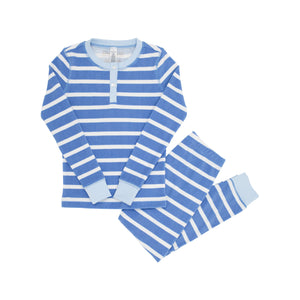 Sutton's Sweet Dream Set - Barbados Blue Stripe w/ Beale Street Blue - Fleece