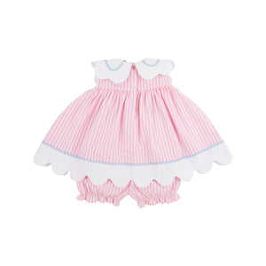 Sydney Scallop Set - Pier Party Pinckney Pink Stripe w/ White