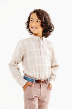 Load image into Gallery viewer, Dean's List Dress Shirt - Thompson Park Plaid w/ Gray Bay Brown - Flannel
