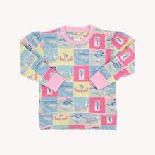 Load image into Gallery viewer, Cassidy Comfy Crewneck - Photo Finish w/ Pier Party Pink - Derby

