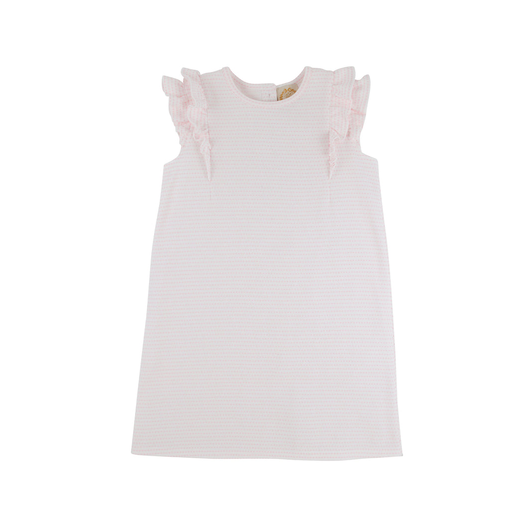 Ruehling Ruffle Dress - Darien Dot - Textured Knit