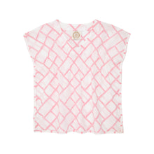 Load image into Gallery viewer, Tabby Tunic - Hamptons Hot Pink Bamboo Proverbs
