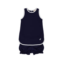 Load image into Gallery viewer, Taffy Tennis Dress - Nantucket Navy w/ Worth Ave White
