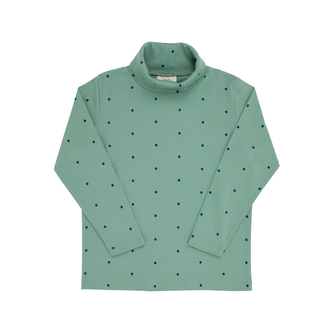 Tatum's Turtleneck Shirt - Gallatin Green Microdot
