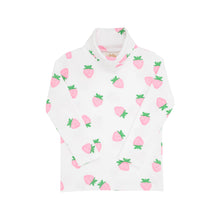Load image into Gallery viewer, Tatum&#39;s Turtleneck Shirt - Sanibel Strawberry (White)
