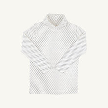 Load image into Gallery viewer, Tatum&#39;s Turtleneck Shirt - Nantucket Navy Microdot
