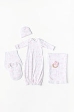 Load image into Gallery viewer, Baby Buggy Blanket - Sir Proper's Sweet Arrival w/ Hamptons Hot Pink
