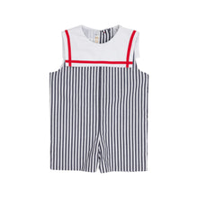 Load image into Gallery viewer, Townes Top Sail Jon Jon - Nantucket Navy Stripe w/ White and Richmond Red
