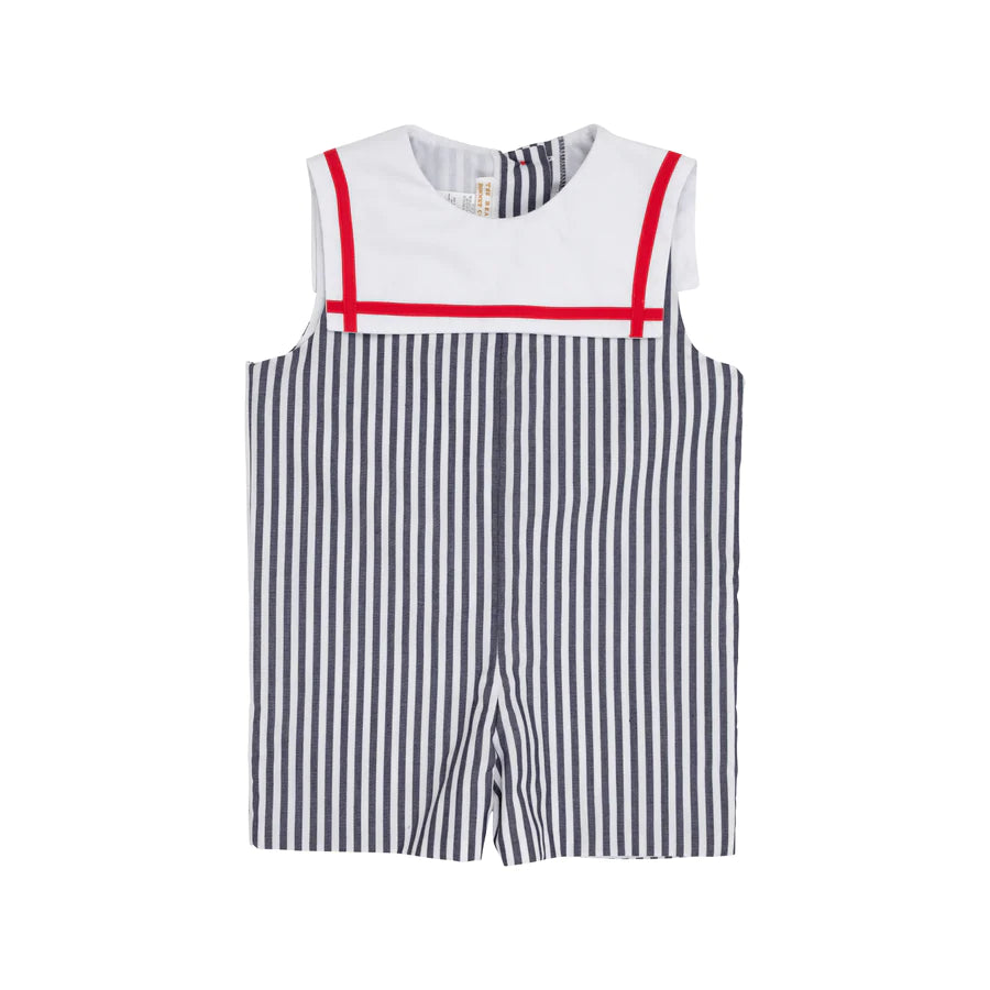 Townes Top Sail Jon Jon - Nantucket Navy Stripe w/ White and Richmond Red