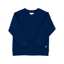 Load image into Gallery viewer, Cassidy Comfy Crewneck - Nantucket Navy - Quilted
