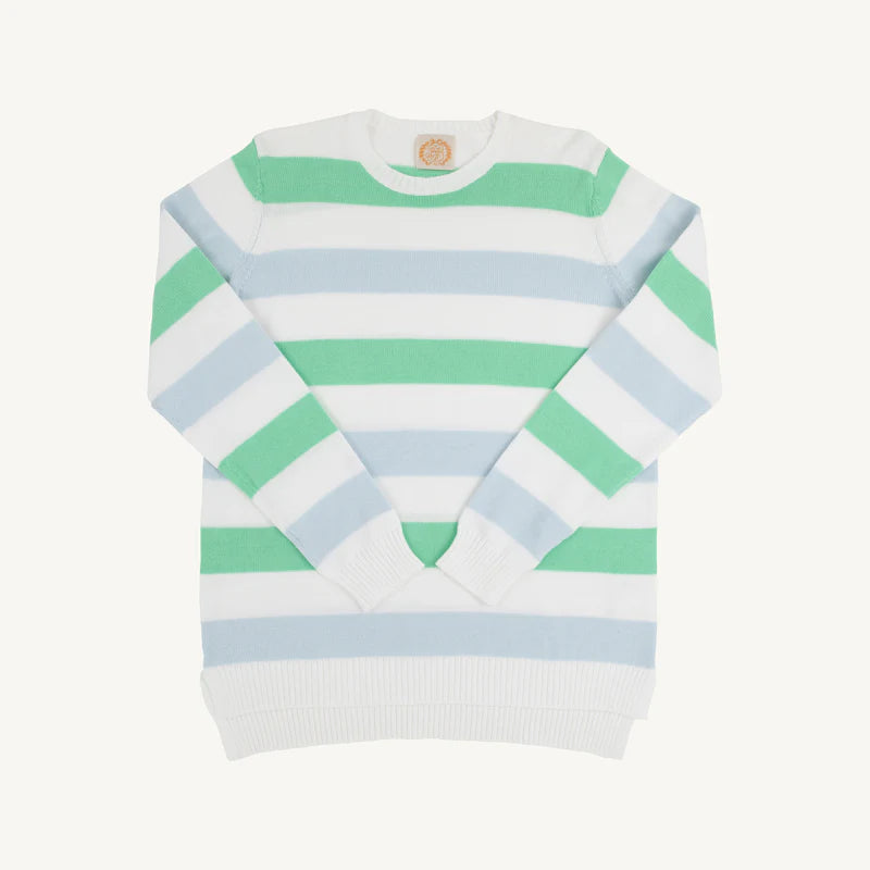 Women's Cissy Sweater - Buckhead Blue, Worth Ave White, Grace Bay Green Stripe