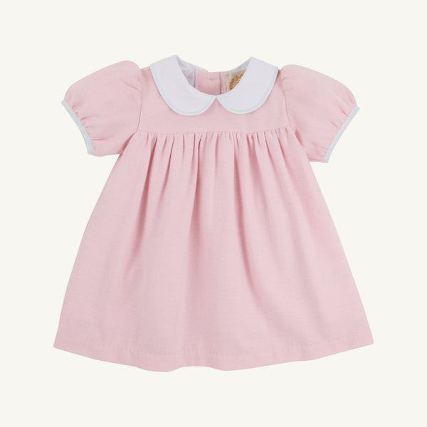 Adaire Dress - Sandpearl Pink Herringbone w/ Worth Ave White - Woven