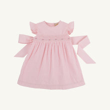 Load image into Gallery viewer, Addie Angel Sleeve Dress - Palm Beach Pink Dallas Dot - Rosebud Embroidery
