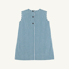 Load image into Gallery viewer, Annie Apron Dress - Highland Horses w/ Barnsley Blue Gingham
