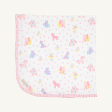 Load image into Gallery viewer, Baby Buggy Blanket - Cuddle Up Cutie w/ Palm Beach Pink
