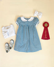 Load image into Gallery viewer, Holly Day Dress - Barnsley Blue Gingham - Woven
