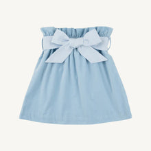 Load image into Gallery viewer, Beasley Bow Skirt - Barrington Blue w/ Blue Mini Windowpane - Velveteen
