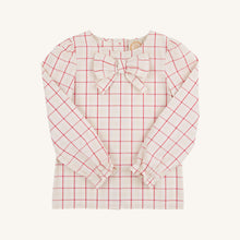 Load image into Gallery viewer, Beatrice Bow Blouse - Oak Park Plaid - Woven
