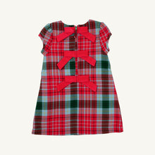Load image into Gallery viewer, Betts Bow Dress - Wilson Pier Plaid w/ Richmond Red - Woven
