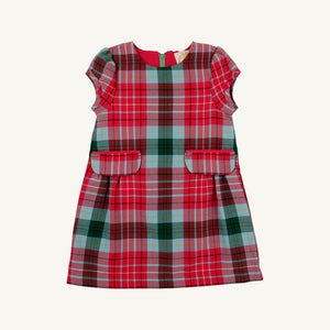 Betts Bow Dress - Wilson Pier Plaid w/ Richmond Red - Woven