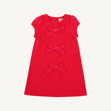 Load image into Gallery viewer, Betts Bow Dress - Richmond Red - Velveteen
