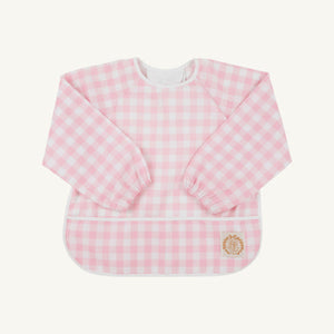 Biscuit Bib - Palm Beach Pink Gingham w/ Worth Ave White