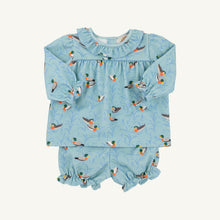 Load image into Gallery viewer, Bon Air Bloomer Set - Smocked - Fine Weather For Ducks - Pima
