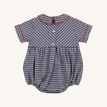 Load image into Gallery viewer, Bradford Bubble - Navy Grove Gingham w/ Richmond Red
