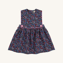 Load image into Gallery viewer, Brady Button-In Dress - Fairfax Farm Floral w/ Hamptons Hot Pink
