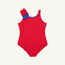 Load image into Gallery viewer, Brookhaven Bow Bathing Suit - Rockefeller Royal w/ Richmond Red
