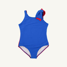 Load image into Gallery viewer, Brookhaven Bow Bathing Suit - Rockefeller Royal w/ Richmond Red
