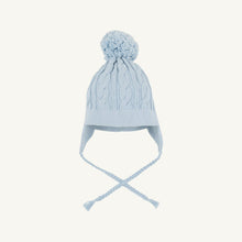 Load image into Gallery viewer, Parrish Pom Pom Hat - Cableknit - Blue, Pink, or Pearl

