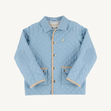 Load image into Gallery viewer, Caldwell Quilted Coat - Barrington Blue w/ Blue Mini Windowpane
