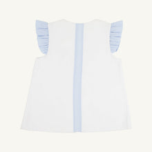 Load image into Gallery viewer, Callie Coverup - Worth Avenue White w/ Breakers Blue Seersucker
