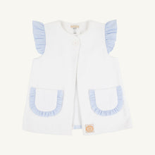 Load image into Gallery viewer, Callie Coverup - Worth Avenue White w/ Breakers Blue Seersucker
