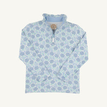 Load image into Gallery viewer, Canter Collar Half-Zip - Handful of Hydrangeas w/ Beale Street Blue

