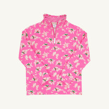 Load image into Gallery viewer, Canter Collar Half-Zip - Bows of Holly w/ Winter Park Pink
