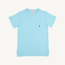 Load image into Gallery viewer, Carter Crewneck - Belhaven Blue w/ Wood Boat Blue Stork
