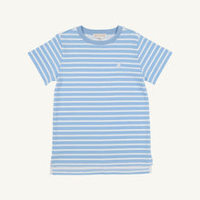 Load image into Gallery viewer, Carter Crewneck - Sarasota Sky Stripe w/ Worth Ave White
