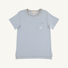 Load image into Gallery viewer, Carter Crewneck - Beale Street Blue &amp; Grantley Gray Stripe
