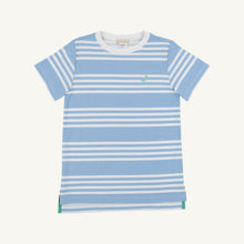 Load image into Gallery viewer, Carter Crewneck - Sarasota Sky Saddle Ridge Stripe

