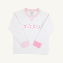 Load image into Gallery viewer, Cassidy Crewneck - Worth Ave White w/ Hot Pink - XOXO
