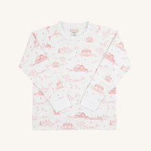 Load image into Gallery viewer, Cassidy Comfy Crewneck - York Town Toile w/ Worth Ave White - Ruffle
