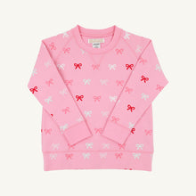 Load image into Gallery viewer, Cassidy Crewneck - Bitty Bows w/ Hamptons Hot Pink - French Terry
