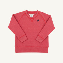 Load image into Gallery viewer, Cassidy Comfy Crewneck - Richmond Red (Heathered) w/ Nantucket Navy
