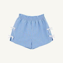 Load image into Gallery viewer, Cheryl Shorts - Sunrise Blvd Blue Mini Gingham - Ruffle
