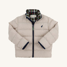 Load image into Gallery viewer, Cooper Coat - Keeneland Khaki w/ Nantucket Navy &amp; Grant Park Plaid
