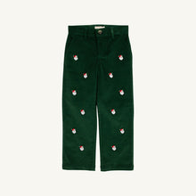 Load image into Gallery viewer, Critter Prep School Pant - Grier Green w/ Santa Embroidery - Corduroy
